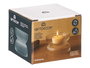 Giftdecor Portavela de Cristal Transparente, Cuenco Doble, Dimensiones 8x6x8 cm (Set de 24)