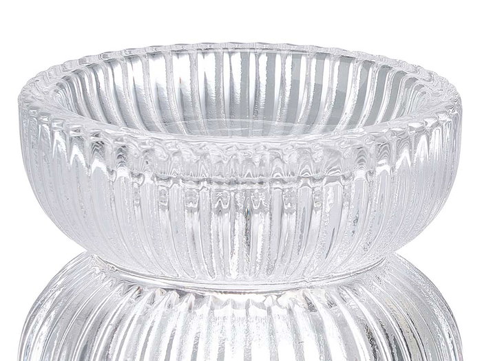 Giftdecor Portavela de Cristal Transparente, Cuenco Doble, Dimensiones 8x6x8 cm (Set de 24) Giftdecor Portavela de Cristal Transparente, Cuenco Doble, Dimensiones 8x6x8 cm (Set de 24)