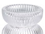 Giftdecor Portavela de Cristal Transparente, Cuenco Doble, Dimensiones 8x6x8 cm (Set de 24)