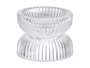 Giftdecor Portavela de Cristal Transparente, Cuenco Doble, Dimensiones 8x6x8 cm (Set de 24)