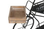 DKD Home Decor Expositor de Metal y Madera Bicicleta Negro
