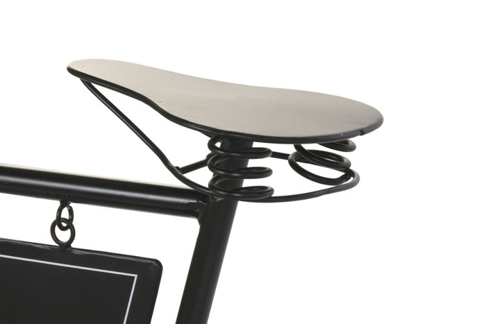 DKD Home Decor Expositor de Metal y Madera Bicicleta Negro