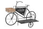 DKD Home Decor Expositor de Metal y Madera Bicicleta Negro
