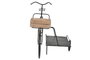 DKD Home Decor Expositor de Metal y Madera Bicicleta Negro