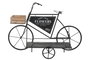 DKD Home Decor Expositor de Metal y Madera Bicicleta Negro