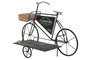 DKD Home Decor Expositor de Metal y Madera Bicicleta Negro