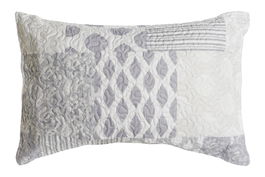 DKD Home Decor Cojin Patchwork Beige Gris Poliester 60 x 10 x 40 cm