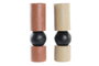 DKD Home Decor Portavelas Resina Terracota Negro 6 x 19.5 x 6 cm (4 Unidades)