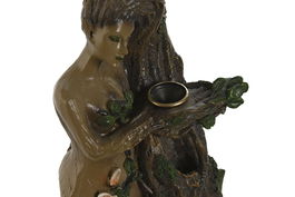 DKD Home Decor Soporte Incienso Indio Marron Resina Madre Naturaleza Cono Backflow 12 x 23 x 14 cm (2 Unidades)