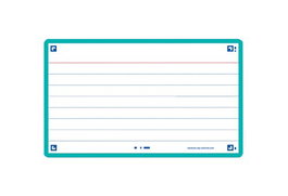 OXFORD Fichas Flash 2.0 Color Horizontal 125x75mm (A7) Ice Mint, paquete de 30