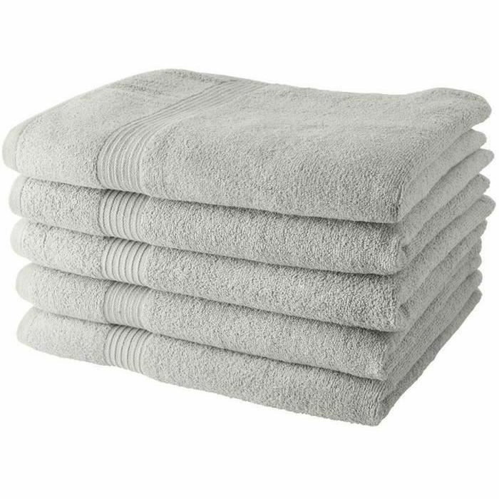Today Juego de 5 toallas de baño 70x130 cm 100% algodón - Tiza Today Juego de 5 toallas de baño 70x130 cm 100% algodón - Tiza