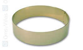 Reinoxsa Molde Ovinox Aro Alto para Pastelería, Acero Inoxidable, Diámetro 22 cm, Altura 4.5 cm