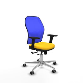 PIQUERAS Y CRESPO Silla de oficina Jorquera Sincro/Traslack Amarillo/Azul
