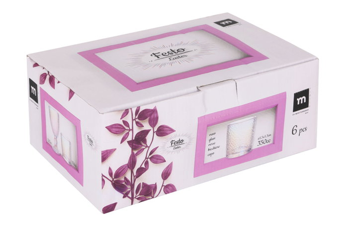 La Mediterranea Vaso Festo Luster 350 cc (36 Unidades)