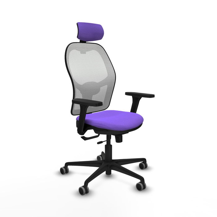 PIQUERAS Y CRESPO Silla de oficina Jorquera con Mecanismo Sincro/Traslack, Lila y Blanco PIQUERAS Y CRESPO Silla de oficina Jorquera con Mecanismo Sincro/Traslack, Lila y Blanco