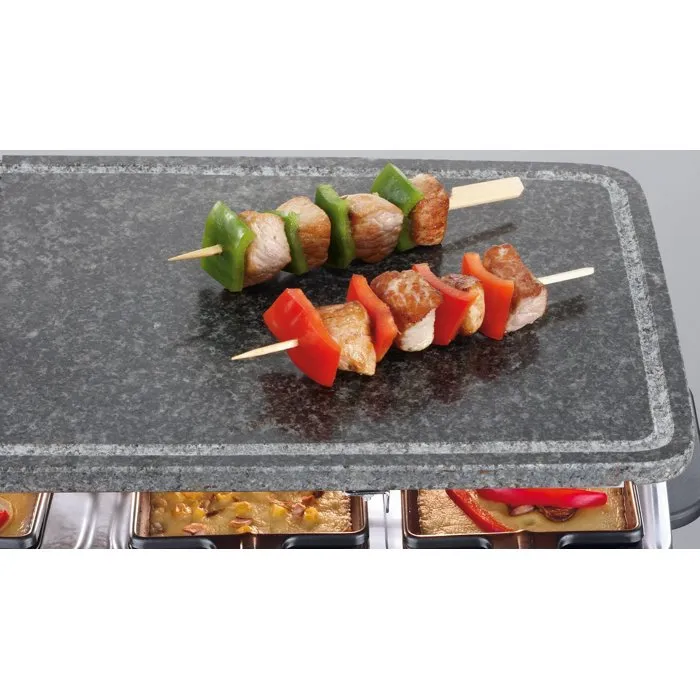 Severin Raclette Grill RG2374 para 8 Personas, Revestimiento Antihadherente, 1500 W, Color Negro