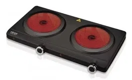 Haeger Double Vitro Placa Vitrocerámica de 2 Zonas Negro