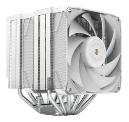 Mars Gaming MCPU-XU6W Refrigerador de CPU, Disipador de Aire, Dual Torre, 6 Heatpipes, TDP 350W, 2 Ventiladores 120mm FDB, Blanco, Universal para Intel y AMD