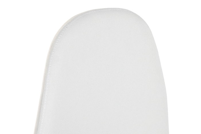 DKD Home Decor Set de 4 Sillas de Poliéster y Hierro Símil Madera Blanco y Marrón Claro