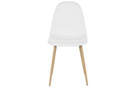 DKD Home Decor Silla Urban Blanco Marron Claro 51.5 x 90.5 x 44 cm (4 Unidades) Poliester Metal