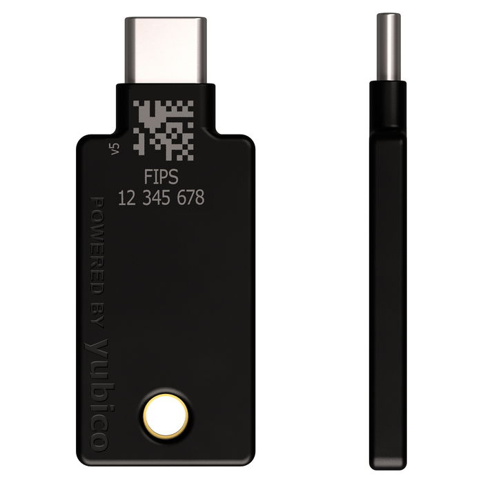 Yubico YubiKey 5C NFC FIPS Llave de Seguridad USB-C con NFC, Certificación FIPS 140-2