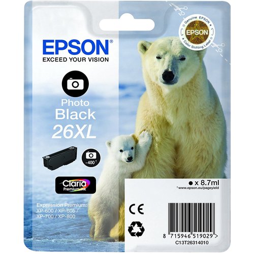 Epson Claria Premium Cartucho 26XL Foto Negro T2631