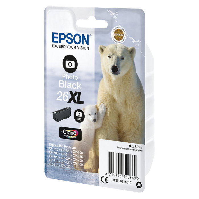 Epson Claria Premium Cartucho 26XL Foto Negro T2631
