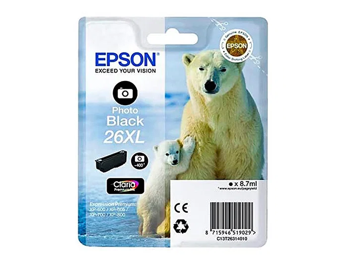 Epson Claria Premium Cartucho 26XL Foto Negro T2631
