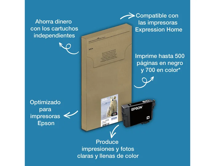 Epson Claria Premium Cartucho 26XL Foto Negro T2631