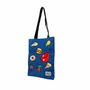 Oh My Pop Bolsa Tote Shopping Bag Patches Azul Oscuro Mujer