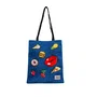 Oh My Pop Bolsa Tote Shopping Bag Patches Azul Oscuro Mujer