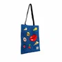 Oh My Pop Bolsa Tote Shopping Bag Patches Azul Oscuro Mujer