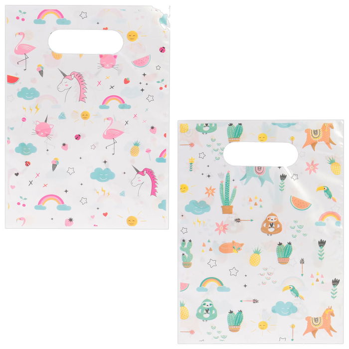 Party Time Juego De 10 Bolsas Sorpresa Para Cumpleaños Temáticas Unicornio Y Perezoso