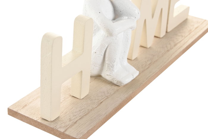 DKD Home Decor Decoración MDF y Resina 30x8x12 Home Crema DKD Home Decor Decoración MDF y Resina 30x8x12 Home Crema