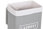 DKD Home Decor Set de 6 Cestos para la Ropa en Bambú y Poliéster Gris Oscuro