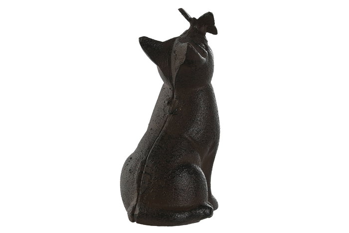 DKD Home Decor Figura Gato Hierro Colado Negro Marron 7 x 14.5 x 8 cm (2 Unidades)