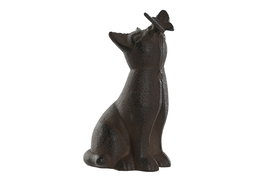 DKD Home Decor Figura Gato Hierro Colado Negro Marron 7 x 14.5 x 8 cm (2 Unidades)