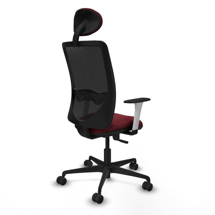 PIQUERAS Y CRESPO Silla de oficina Zulema con mecanismo Sincro, Granate y Negro PIQUERAS Y CRESPO Silla de oficina Zulema con mecanismo Sincro, Granate y Negro