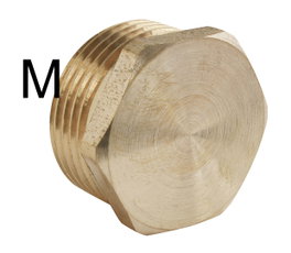 PLUVIA Tapón F290 de Latón con Rosca Macho de 3/4 A-310