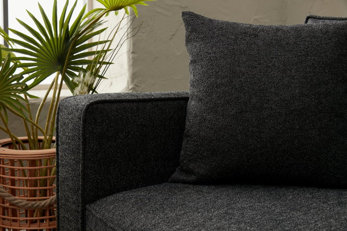 Atelier Del Sofa Sofá Esquinero Antracita y Oro 258x258cm, Confort y Lujo para su Salón Atelier Del Sofa Sofá Esquinero Antracita y Oro 258x258cm, Confort y Lujo para su Salón