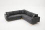 Atelier Del Sofa Sofá Esquinero Antracita y Oro 258x258cm, Confort y Lujo para su Salón