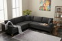 Atelier Del Sofa Sofá Esquinero Antracita y Oro 258x258cm, Confort y Lujo para su Salón
