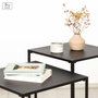 MAX HOME-SET 2 Mesas Auxiliares de Metal