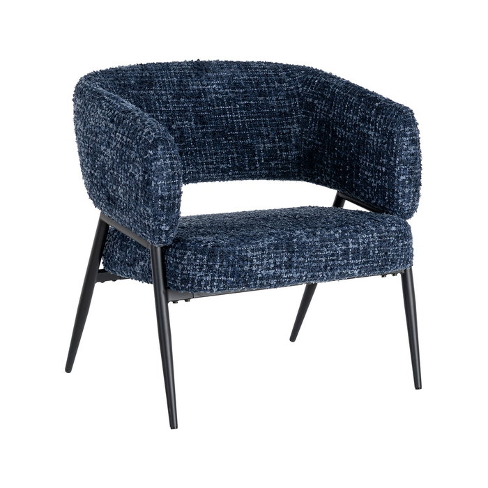 Sillón Azul Tejido-Metal Salón 71 X 70 X 75 cm (Set de 2)