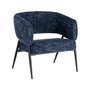 Sillón Azul Tejido-Metal Salón 71 X 70 X 75 cm (Set de 2)