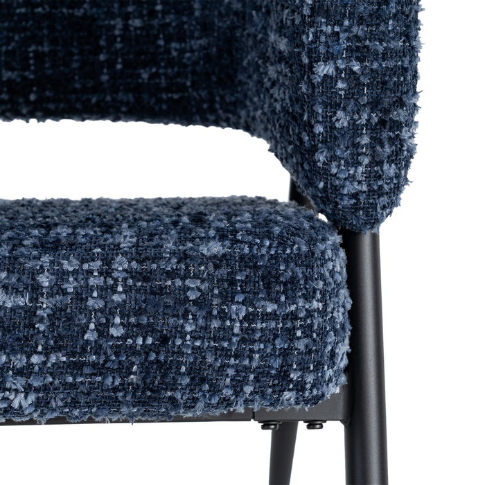 Sillón Azul Tejido-Metal Salón 71 X 70 X 75 cm (Set de 2)