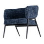 Sillón Azul Tejido-Metal Salón 71 X 70 X 75 cm (Set de 2)