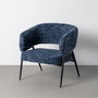 Sillón Azul Tejido-Metal Salón 71 X 70 X 75 cm (Set de 2)