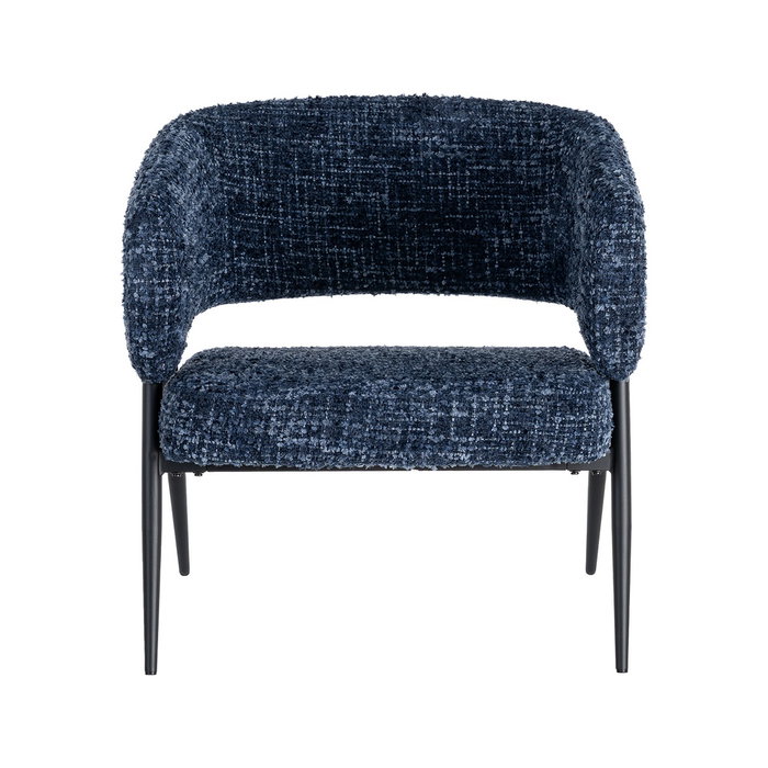 Sillón Azul Tejido-Metal Salón 71 X 70 X 75 cm (Set de 2)