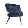 Sillón Azul Tejido-Metal Salón 71 X 70 X 75 cm (Set de 2)